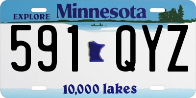 MN license plate 591QYZ