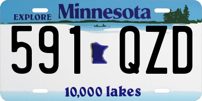 MN license plate 591QZD