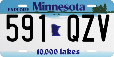 MN license plate 591QZV