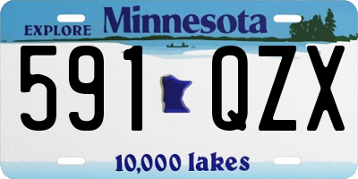 MN license plate 591QZX