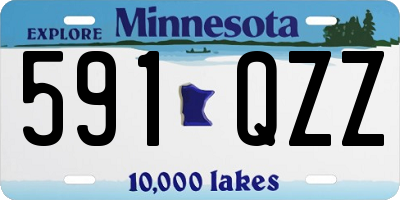 MN license plate 591QZZ