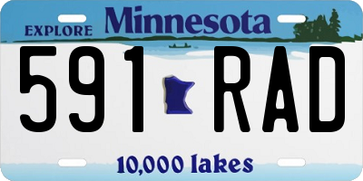 MN license plate 591RAD