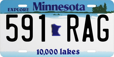 MN license plate 591RAG