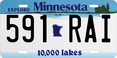 MN license plate 591RAI