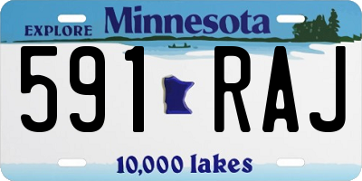 MN license plate 591RAJ