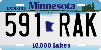 MN license plate 591RAK