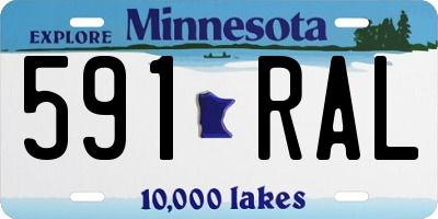 MN license plate 591RAL