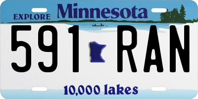 MN license plate 591RAN