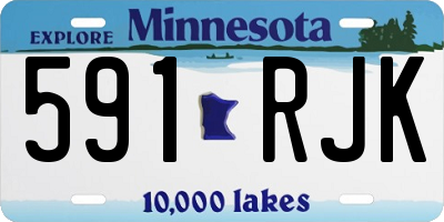 MN license plate 591RJK
