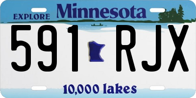 MN license plate 591RJX