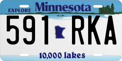 MN license plate 591RKA