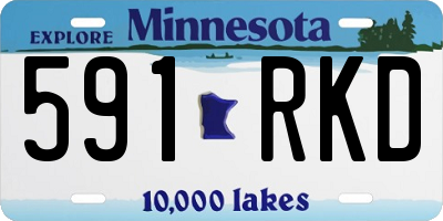 MN license plate 591RKD