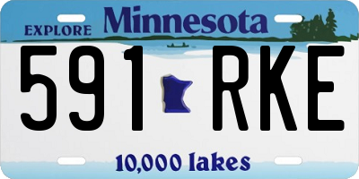 MN license plate 591RKE