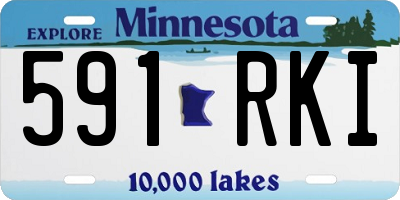 MN license plate 591RKI