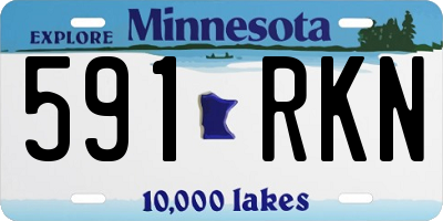 MN license plate 591RKN