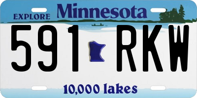MN license plate 591RKW