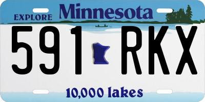 MN license plate 591RKX