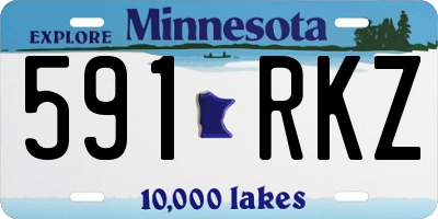 MN license plate 591RKZ