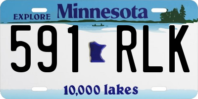 MN license plate 591RLK