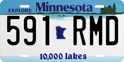 MN license plate 591RMD