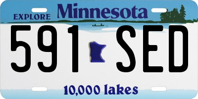 MN license plate 591SED