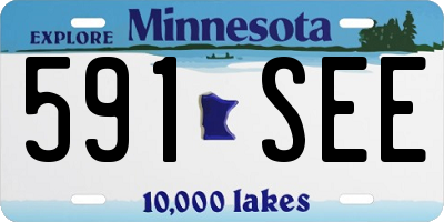 MN license plate 591SEE