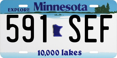 MN license plate 591SEF