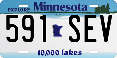 MN license plate 591SEV