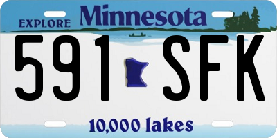 MN license plate 591SFK