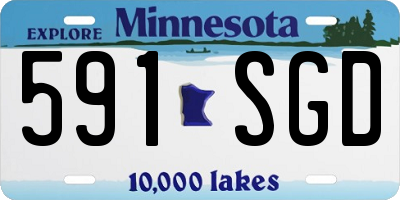 MN license plate 591SGD