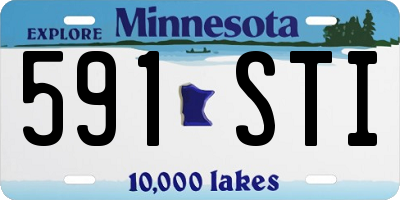 MN license plate 591STI
