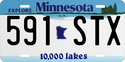 MN license plate 591STX