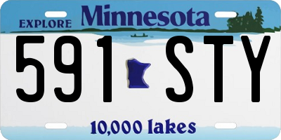 MN license plate 591STY