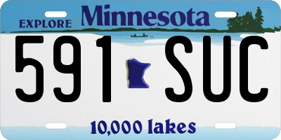MN license plate 591SUC
