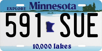 MN license plate 591SUE