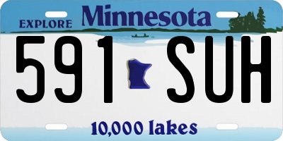 MN license plate 591SUH