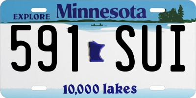 MN license plate 591SUI