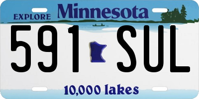MN license plate 591SUL