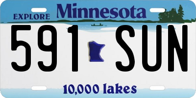 MN license plate 591SUN