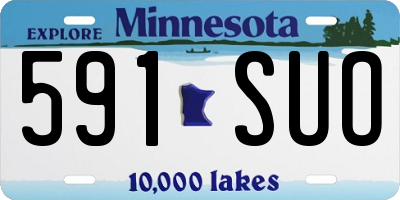 MN license plate 591SUO