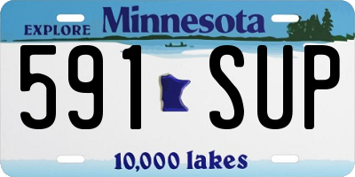 MN license plate 591SUP