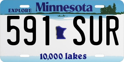 MN license plate 591SUR
