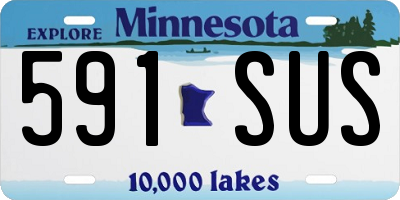 MN license plate 591SUS