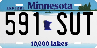 MN license plate 591SUT
