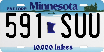 MN license plate 591SUU