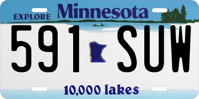 MN license plate 591SUW