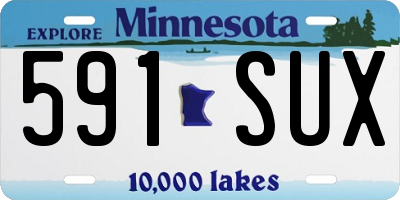MN license plate 591SUX
