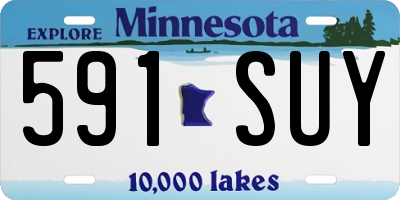 MN license plate 591SUY