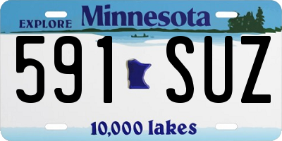 MN license plate 591SUZ