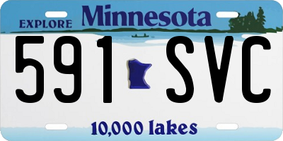 MN license plate 591SVC